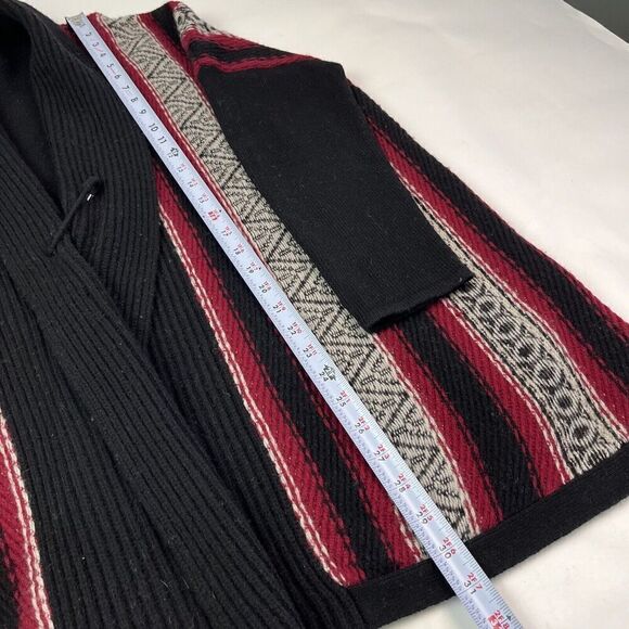 J Jill Blanket Aztec Cardigan Womens M L Wool Blend Long Sweater Western Boho - Picture 6 of 12